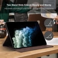 thumbnail image 3 of Tablet Case for Samsung Galaxy Tab A9 8.7" 2023 SM-X110 / SM-X115, Butterfly Pattern PU Leather Folio Case with Card Holder, Flip Stand Shell Shockproof Full Protection Case, Coffee, 3 of 8