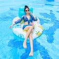 thumbnail image 2 of HuangShi  Floating Water Hammock Float Lounger Floating Toys Inflatable Bed Chair Swimming Pool Foldable Inflatable Hammock Bed, 2 of 7