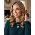 thumbnail image 2 of 925 Sterling Silver Butterfly Urn Necklace for Ashes - Teardrop Red Crystal Cremation Jewelry for Women - Vintage Memorial Keepsake Pendant with 22+2" Chain, 2 of 10