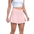 thumbnail image 5 of PULLIMORE Women's Athletic Tennis Skorts with Pockets Built-in Shorts Golf Active Skirts for Sports Running Gym Training (Pink,S), 5 of 10
