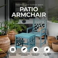 thumbnail image 2 of Four Seasons Courtyard Distressed Hardwood Portland Patio Arm Chair, Blue, 2 of 7