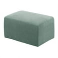 thumbnail image 1 of Stretch Ottoman Cover Ottoman Slipcovers Rectangle Foot Stool Covers Ottoman Foot Rest Cover Jacquard Fabric with Elastic Bottom, 1 of 6