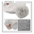 thumbnail image 3 of Baby Knitted Hat Scarf Set Winter Warm Toddler Boys Beanie Fleece Lining Kids Girls Hat with Pompom(Gray Hat+Scarf,L), 3 of 6