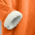 thumbnail image 5 of jsaierl Women's Sherpa Lined Sweatshirts Fuzzy Crewneck Pullover Loungewear Long Sleeve Basic Tunic Top Winter Warm Underwear Top, 5 of 7