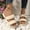 Beige, variant on WILLBEST Man Slippers Women Slope Heel Slippers foreign Trade Large Size Fashion Comfortable Thick Bottom Ladies Sandals