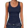 thumbnail image 2 of HAJWOH Womens Sleeveless Scoop Neck Tank Tops 2026 Summer Casual Basic Slim Fit Ribbed Knit Racerback Workout Cami Shirts, 2 of 5