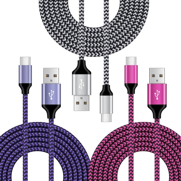 Usb Cables,Usb C Charger Cable,6ft-3PACK Type C USB Fast Charging Cable,AILKIN USB A to USB C Cable 6ft High Speed Android Charger Type C Charging Cords USB-C Phone Cables,Multicolor