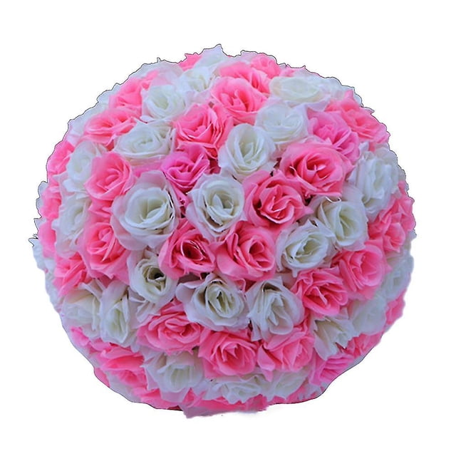 20 cm Artificial Rosa Flor de Seda Bola Colgante Decoración Del Banquete de Boda Centro de Mesa