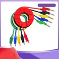 thumbnail image 4 of 5 colores doble extremo 1m línea de cable de prueba de voltaje eléctrico 4mm 500v 5a,11 Feliz Sencillez, 4 of 5