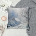 thumbnail image 2 of Orinice Snow House Trees Graphic Decorative Cushion Throw Pillow Cover Winter Zipper Closure 1PC 20x20in, 2 of 5