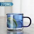 thumbnail image 2 of Shengshi Double Wall Glass Coffee Mugs Insulated Cappuccino Cups with for Espresso, Latte, Ice Tea, Americano Blue 270ml, 2 of 7