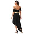 thumbnail image 4 of Aislor Womens Ancient Greek Dress Asymmetrical Hem Sling Stage Performance Costume Black M, 4 of 7