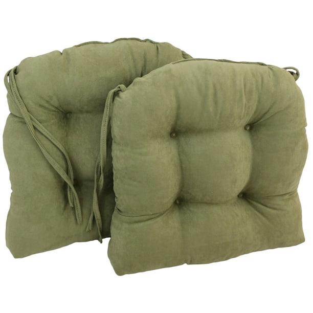 Cojín Pillow Blazing Needles de microgamuza para silla, 41 cm, color salvia, 2 unidades