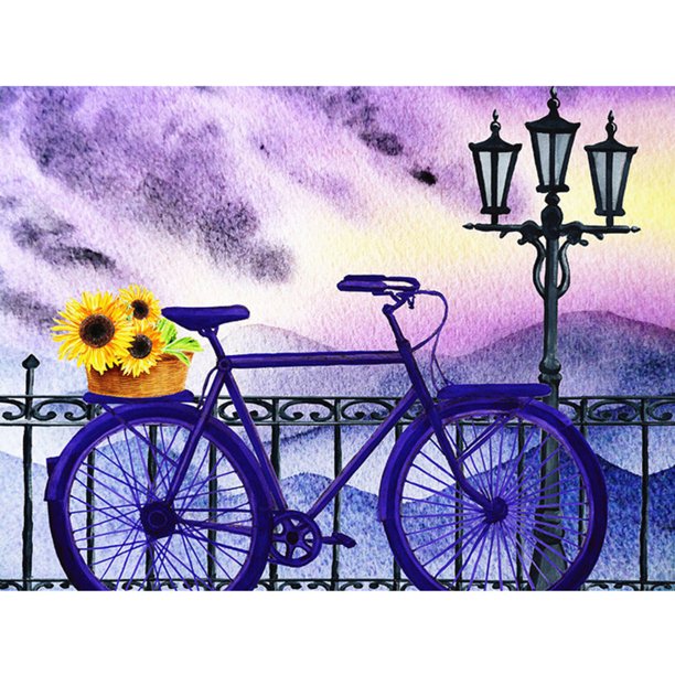 Drill Diamond Painting (DF2978) 5D DIY Kit de bordado de punto de cruz completo (Bicicleta 05) 50x70cm FLhrweasw Nuevo
