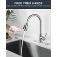thumbnail image 3 of Wowow Touchless Single-Handle Pull Down Sprayer Kitchen Faucet, Mobile Motion Sensor Kitchen Sink Faucet in Brushed Nickel, 3 of 5