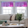 thumbnail image 4 of LALILO Kitchen Curtain Valance Canvas Art Colorful Modern Rod Pocket Window Curtain 52"x 18" Set of 2, 4 of 5
