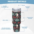 thumbnail image 5 of Lsque Gnome With Mushroom 2 Pattern 40 OZ Ice Bully Cup with Handle and Straw, Double Wall Stainless Steel Tumbler Travel Coffee Cup with Lid for Christmas Present, 5 of 8