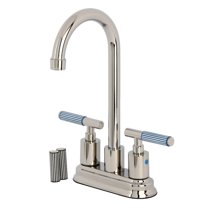 Kingston Brass KB8496KPS Verona Double-Handle 4" Centerset Bar Faucet, Polished Nickel