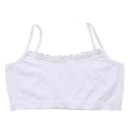 

Girl Underwear Cotton Lace Bras Girls Soft Camisoles Sports Bra Top For Teens Training Bra 8-14Y