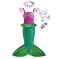 thumbnail image 1 of Disney Princess Little Mermaid Ariel vestidos para niñas cumpleaños fiesta carnaval niños Cosplay sirena disfraces Prom Clothing7-8T (Tag 140) Gao Jinjia LED, 1 of 2