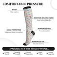 thumbnail image 3 of Lsque Cute Unicorn Pattern Sport Compression Socks for Men & Women 15-20 mmHg Knee High Nurse Pregnant Running Medical and Travel Athletic, 3 of 6