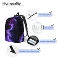 thumbnail image 3 of Easygdp Purple And Blue Nebula for Durable Canvas Laptop Backpack - Adjustable Shoulder Strap, Large Capacity, Fits 15-17in Laptops, for School, Work, Travel-Medium, 3 of 5