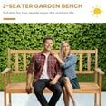 thumbnail image 6 of Outdoor Patio Bench Wood Garden Bench Park Bench Acacia Wood for Pool Beach Backyard Balcony Porch Deck Garden Wooden Furniture Outdoor Wood Bench (Natural), 6 of 10
