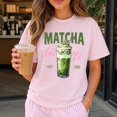 thumbnail image 2 of Matcha Latte Graphic T-Shirt, Unisex Cotton Blend Crew Neck Tee, 2 of 9