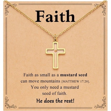 Silver/Gold Love Moving Mountains-Faith Necklace for Women, Inspirational Religious Christian Graduation Gifts Women Her