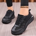 thumbnail image 2 of Sewkxo Women'sLace Sneaker Low Top Casual Walking Shoes Classic Comfort Flat Fashion Sneakers,Black 37, 2 of 5