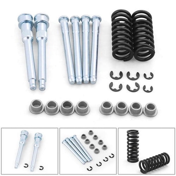 Front Rear Door Hinge Pin with Spring and Bushing Kit For 1994-04 Chevy S10 S15