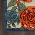 thumbnail image 5 of Nourison Aloha Floral Bordered Flatweave High-Low Indoor Outdoor Runner Rug Ivory Multicolor 2' x 6', 5 of 9