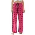 thumbnail image 2 of Women's Valentine's Day Wide Leg Pajama Pants Drawsrting Baggy Love Print Pajama Bottoms Fuzzy Winter Trendy Loungewear Bottoms with Pockets Vermilion XXL, 2 of 3