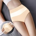 thumbnail image 2 of ibuvkizy Panties for Women Solid High Waist Tummy Controlling Warm Underwear Sexy Underwear Briefs,Women Panties,Womens Underwear, 2 of 5