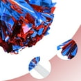 thumbnail image 4 of Unique Bargains 1 Pair Cheerleader Pom Poms Handle Cheerleading Practice Poms Red Blue, 4 of 6