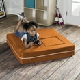 thumbnail image 4 of Jaxx Zipline Kids Modular Loveseat & Ottomans/Fold Out Lounger, Mandarin, 4 of 7