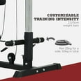 thumbnail image 2 of Soozier Lat Pull Down Machine Cable Station with Flip-Up Footplate, Black, 2 of 9