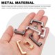 thumbnail image 3 of 8Pcs Conectores de Hebilla D-Ring de Metal, Hebillas D-Ring de Aleación de Puente Arco con Tornillos (Gris, 1.3" x 0.2"), 3 of 6
