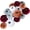 Burgundy and White, variant on 16 Pcs Assorted Small Faux Rustic Harvest Velvet Pumpkins Decorative Rust Orange Gold Olive Gray Fabric Pumpkins Foam Pumpkins Farmhouse Fall Thanksgiving Halloween Table Centerpiece Decor