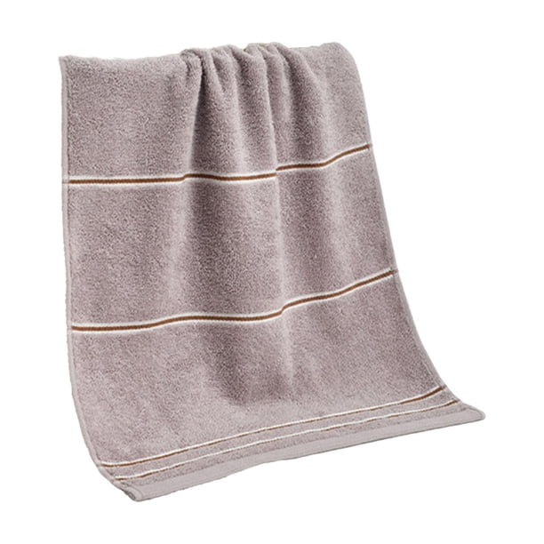 Toallas faciales y corporales suaves, absorbentes y sin pelusa, paquete de 2. Toallas de baño acolchadas y de secado rápido para hombres y mujeres. Toallas duraderas y suaves con rayas para la ducha,