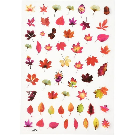 10 Sheet 15x10.5x0.01cm Coloured Leaves Mini Plant Stickers for logs Beautiful Little Leaves Adhesive Stickers Decorate Wedding Scrapbook Stickers Crafts