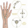 thumbnail image 3 of Rearview Mirror Cross Pendant, 2-Pack Car Hanging Decorative Rosary Accessories for Auto Mirror Decoration, 3 of 5