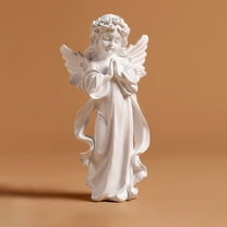 ToyKingdee Resin Angel Statue, Resin Angel Figurine, Adorable Flower Girl Decorative Ornaments,Home Decor Fairy Prayer, Christmas & Thanksgiving Day Decoration