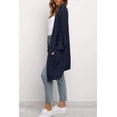 thumbnail image 4 of SURJDE Women's Long Batwing Sleeve Open Front Chunky Knit Cardigan Sweater, 4 of 7