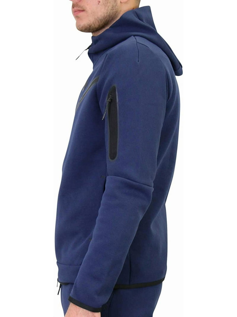 Nike Men's Black Tech Fleece Full-Zip Hoodie - XL, Sportswear