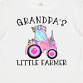 thumbnail image 4 of Inktastic Grandpa's Little Farmer Pink Tractor and Flowers Boys or Girls Baby T-Shirt, 4 of 5