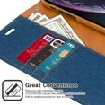 thumbnail image 3 of GOOSPERY Canvas Wallet for Apple iPhone XR Case (2018) Denim Stand Flip Cover (Blue) IPXR-CAN-BLU, 3 of 5