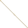 thumbnail image 2 of 14K Yellow Gold Fancy Heart 9Inch Anklet Made In United States ank29-9, 2 of 5