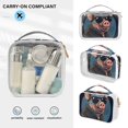 thumbnail image 5 of Pig Officer Sunglasses Clear Cosmetic Bags with Handles PVC Toiletry Bags Zipper Waterproof Portable for Traveling 2 Pcs, 5 of 7