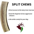 thumbnail image 3 of Elkhorn Premium Chews Medium split (5.5-8” long) elk antler chew for 20-40 lb dogs (1 pack) all-natural premium-grade antler bone, sourced in the USA, 3 of 7